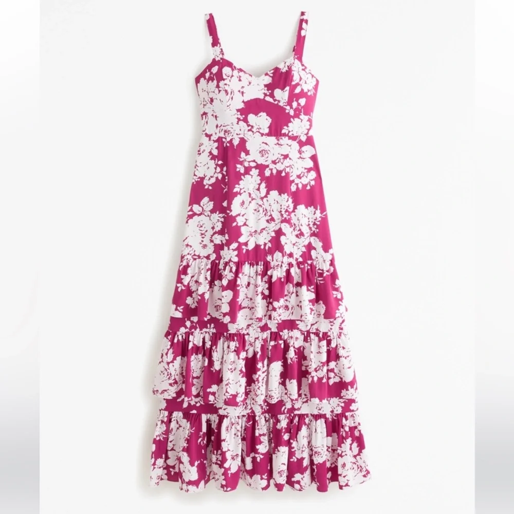 Abercrombie Drama Ruffle Tiered Maxi Dress